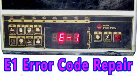 You will no longer be able to operate your unit. . E1 error code heater